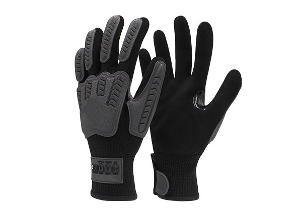 New design 13G TPR with sandy nitrile anti-cutting and anti-piercing work gloves