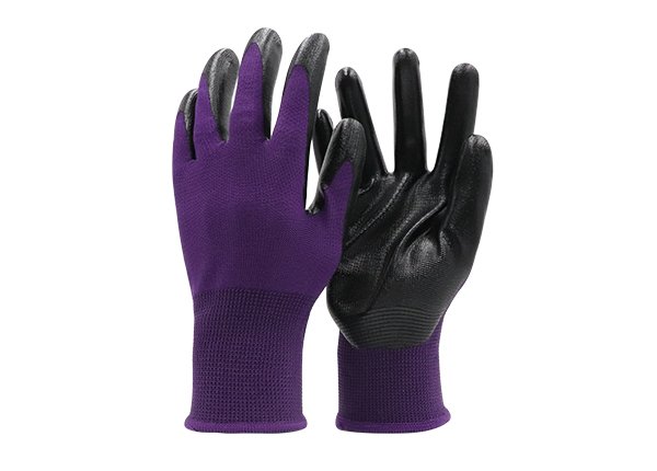 Touch screen work gloves with Smooth Nitrile palm coating